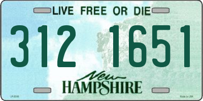 NH license plate 3121651