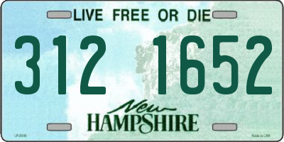 NH license plate 3121652