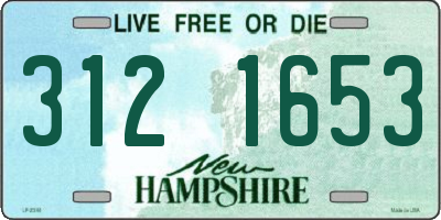 NH license plate 3121653