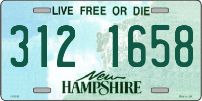 NH license plate 3121658