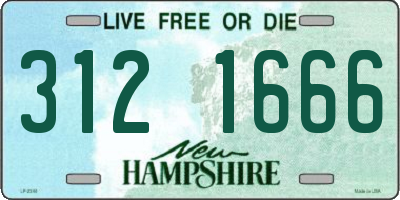 NH license plate 3121666