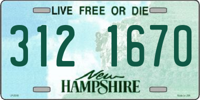NH license plate 3121670