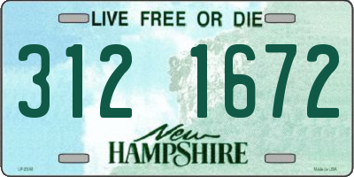 NH license plate 3121672