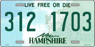 NH license plate 3121703