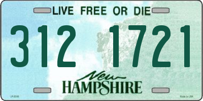 NH license plate 3121721