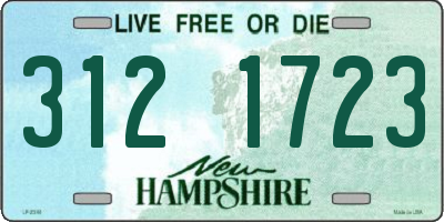 NH license plate 3121723
