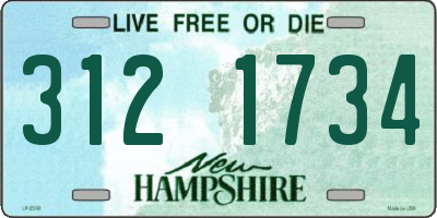 NH license plate 3121734
