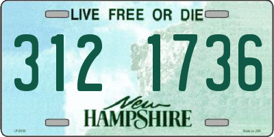 NH license plate 3121736