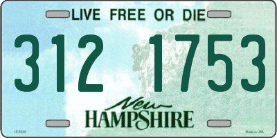 NH license plate 3121753