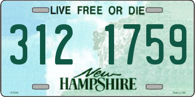 NH license plate 3121759