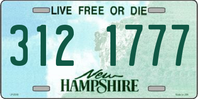 NH license plate 3121777