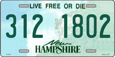 NH license plate 3121802