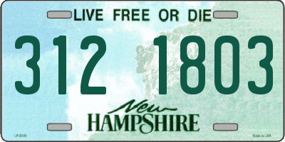 NH license plate 3121803