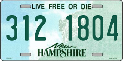 NH license plate 3121804