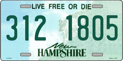 NH license plate 3121805