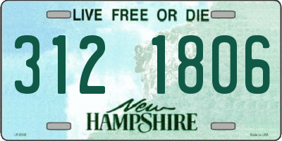 NH license plate 3121806