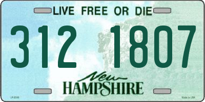 NH license plate 3121807