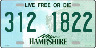 NH license plate 3121822