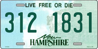 NH license plate 3121831