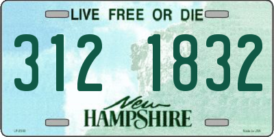 NH license plate 3121832