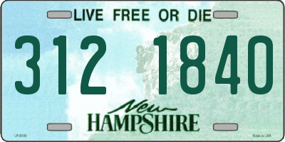 NH license plate 3121840