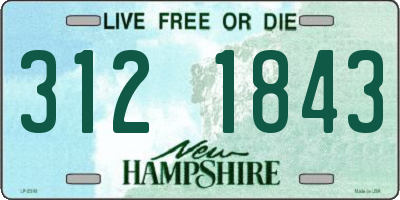 NH license plate 3121843