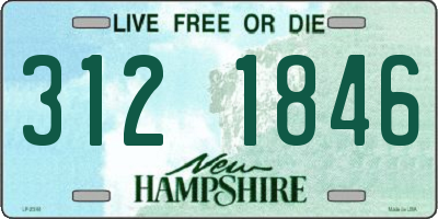 NH license plate 3121846