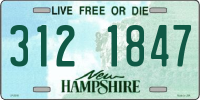 NH license plate 3121847