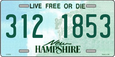 NH license plate 3121853