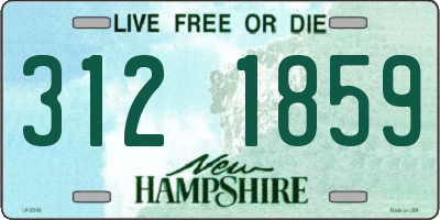 NH license plate 3121859