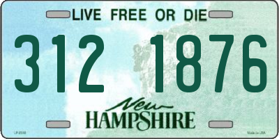 NH license plate 3121876