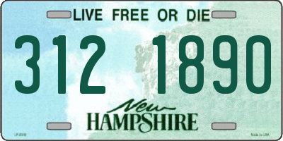 NH license plate 3121890