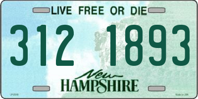 NH license plate 3121893