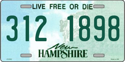 NH license plate 3121898