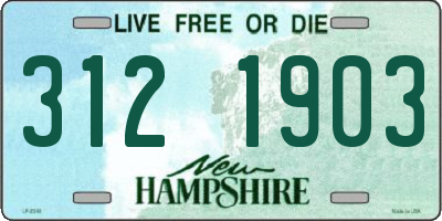 NH license plate 3121903