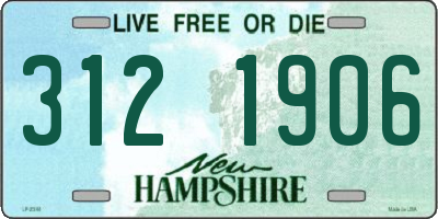 NH license plate 3121906