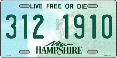 NH license plate 3121910