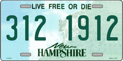 NH license plate 3121912