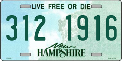 NH license plate 3121916