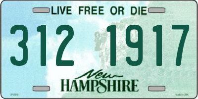 NH license plate 3121917