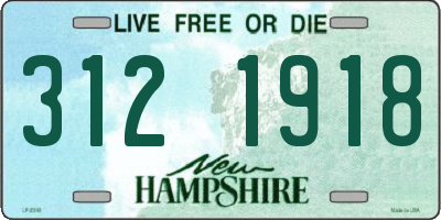 NH license plate 3121918