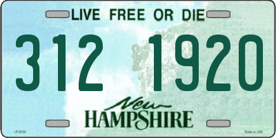 NH license plate 3121920