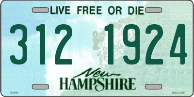 NH license plate 3121924
