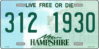 NH license plate 3121930