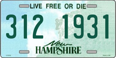 NH license plate 3121931