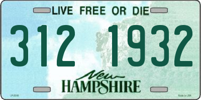NH license plate 3121932