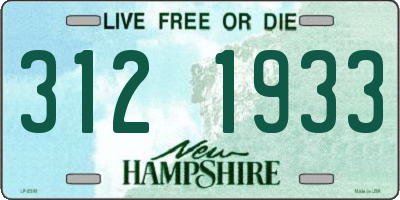 NH license plate 3121933