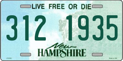 NH license plate 3121935