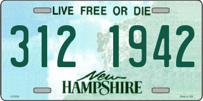 NH license plate 3121942