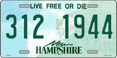 NH license plate 3121944